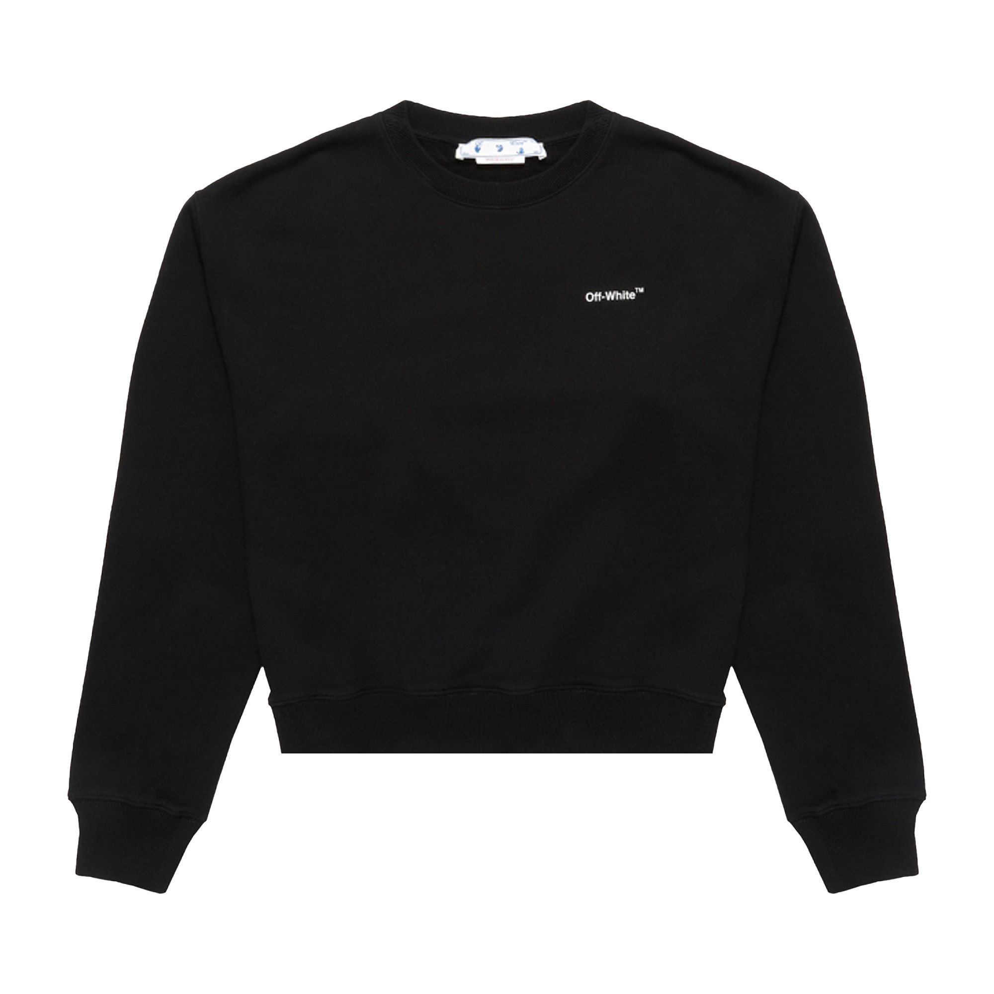 Buy Off White Caravag Arrow Over Crewneck Black White OMBA058C99FLE0021001 GOAT