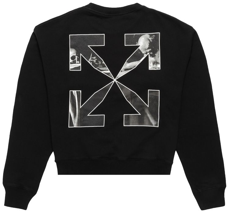 Off White Caravag Arrow Over Crewneck BlackWhite