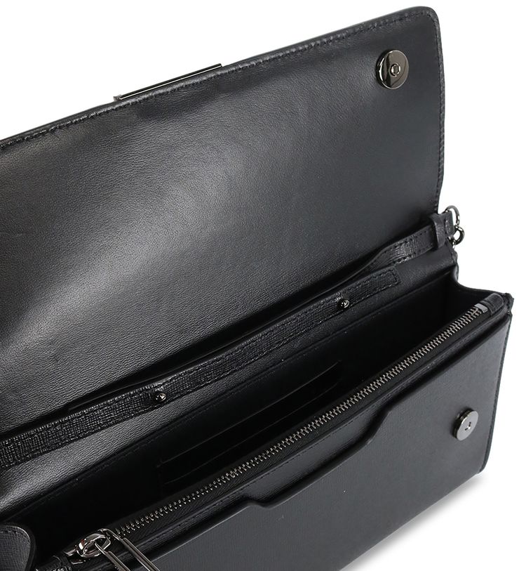 Off White Binder Wallet On Chain BlackWhite