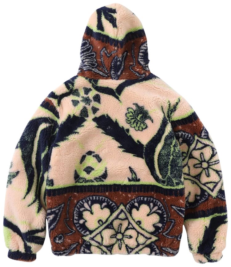 thisisneverthat Batik Faux Fur Jacket Beige