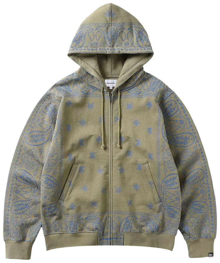 thisisneverthat Bandana Zip Up Sweater Deep Taupe