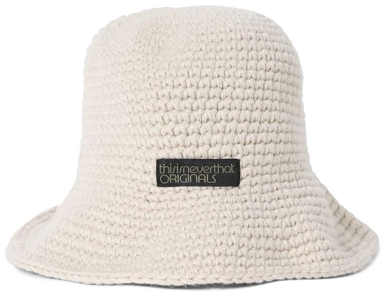 thisisneverthat Knitted Bucket Hat Ivory