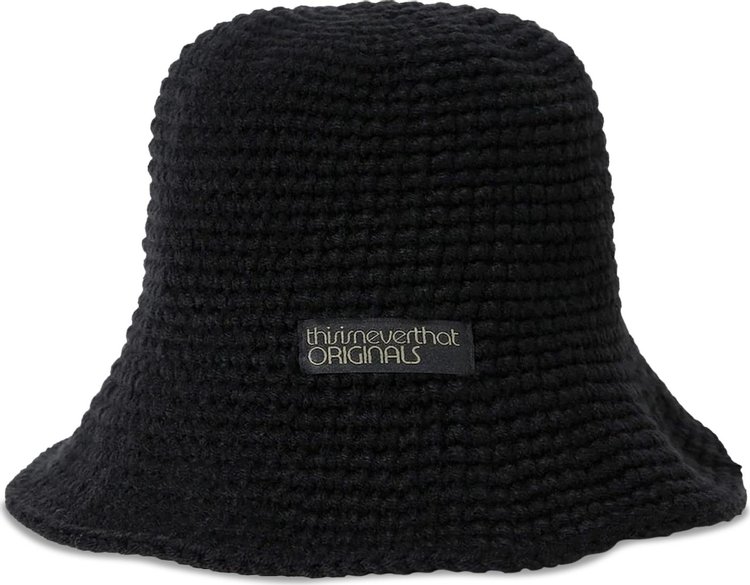 thisisneverthat Knitted Bucket Hat 'Black'