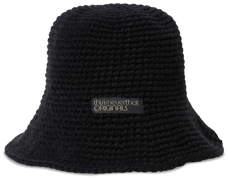 thisisneverthat Knitted Bucket Hat Black