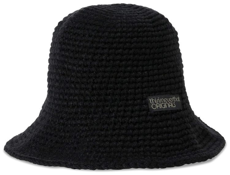 thisisneverthat Knitted Bucket Hat Black