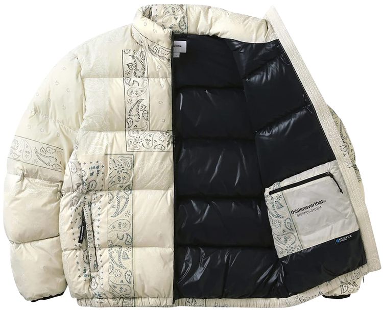 thisisneverthat PERTEX T Down Jacket Bandana Cream