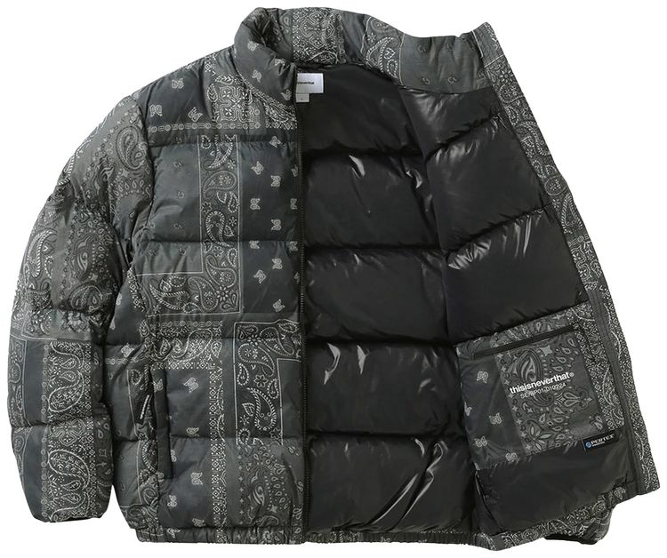 thisisneverthat PERTEX T Down Jacket Bandana Black