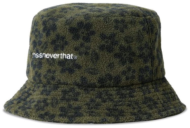 thisisneverthat Floral Fleece Bucket Hat Olive