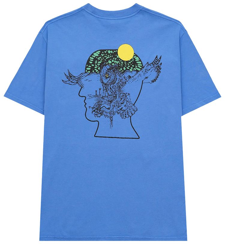 Brain Dead Electric Owl T Shirt China Blue