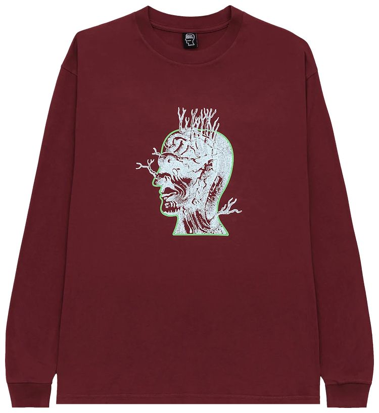 Brain Dead Brain Roots Long Sleeve Maroon