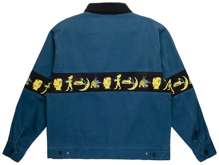 Brain Dead Egyptian Canvas Jacket Slate Blue