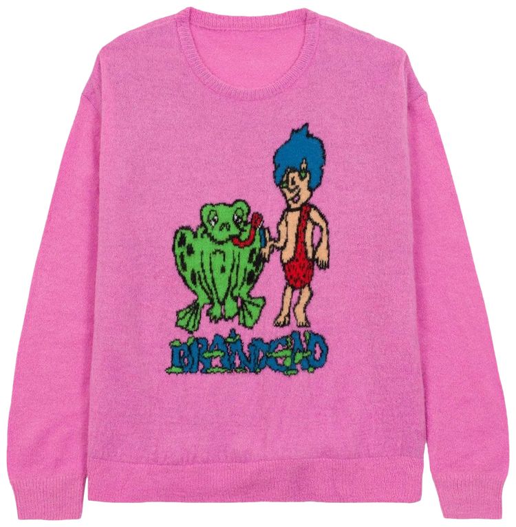 Brain Dead Buddies Sweater Fuschia