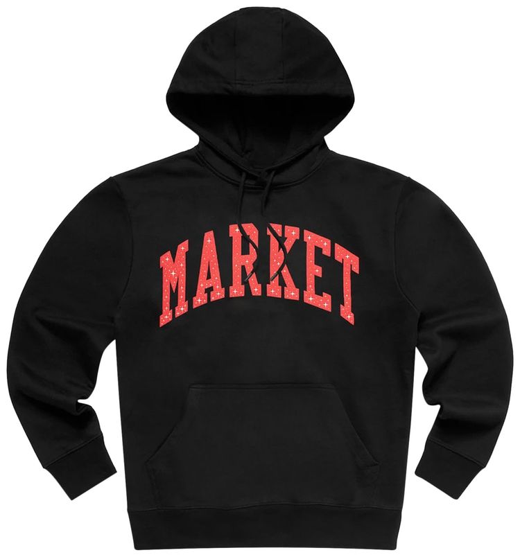 Market Arc Puff Hoodie Black