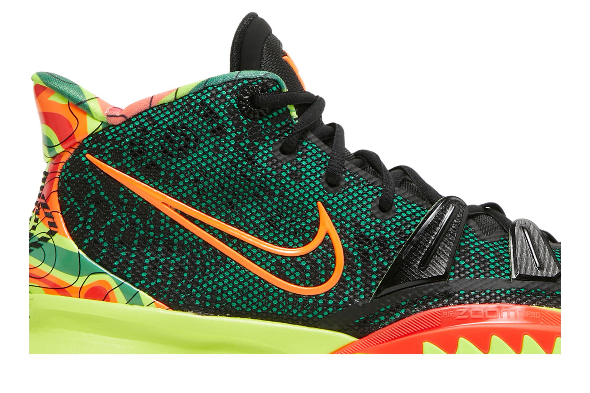 kyrie 7 green black orange