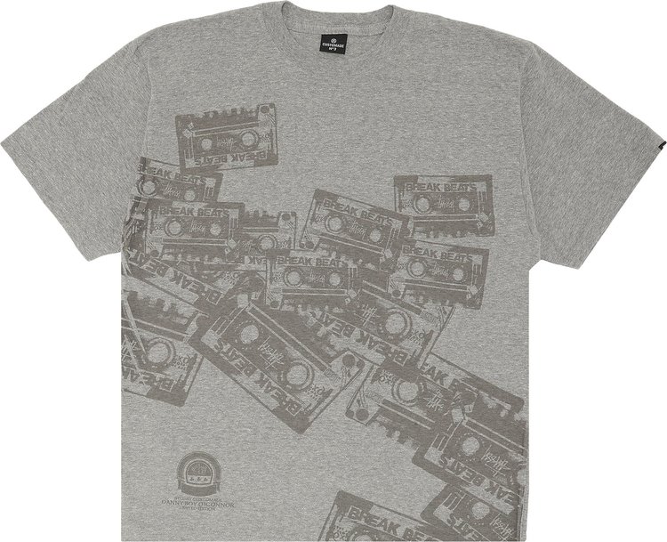 Stussy Custom Made In USA Stereo Tee Grey