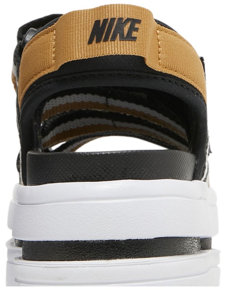 Nike Wmns Icon Classic Sandal Black Metallic Gold