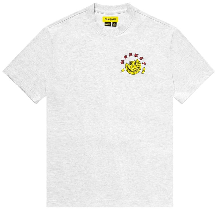Market Smiley Piece Of Mind T Shirt Ash