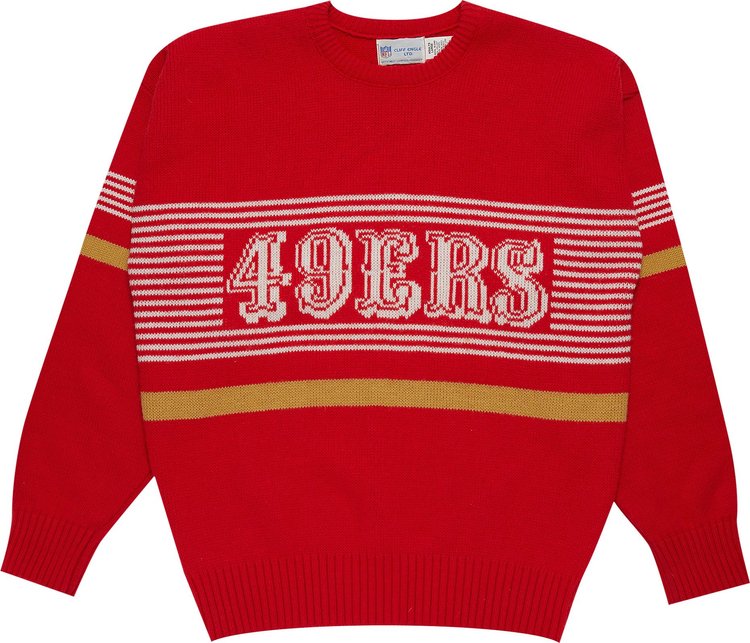 Vintage NFL Cliff Engle Ltd. San Francisco 49ers Crewneck Sweater 'Scarlet/Gold/White'