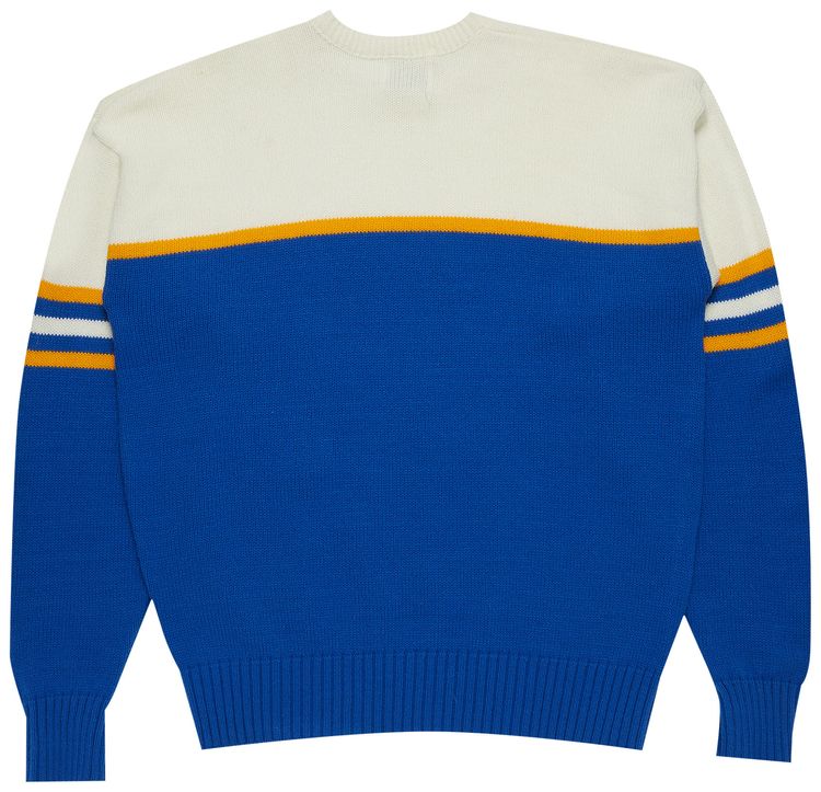Vintage NFL Authentic Pro Line By Cliff Engle Los Angeles Rams Crewneck Sweater CreamRoyal BlueGold