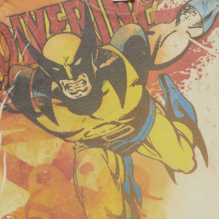 Vintage Marvel Comics Wolverine All Over Print Tee Cream