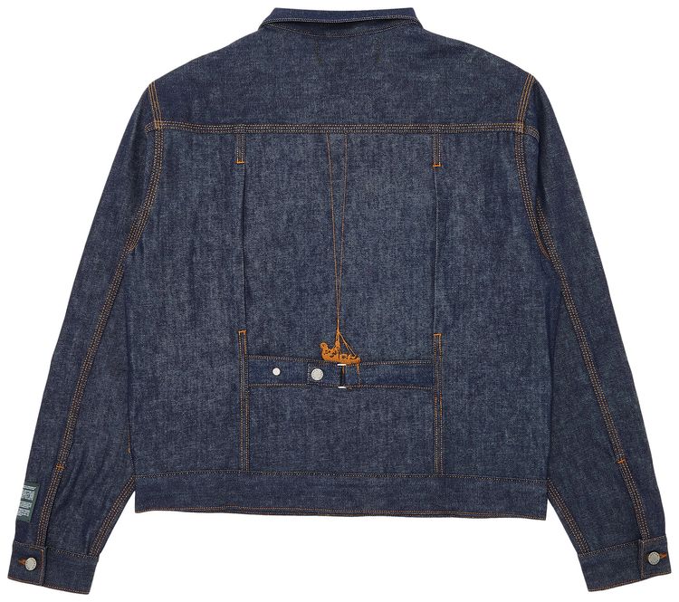 Reese Cooper Smokejumper Embroidered Raw Denim Jacket Multicolor
