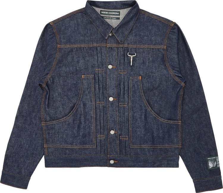Reese Cooper Smokejumper Embroidered Raw Denim Jacket 'Multicolor'