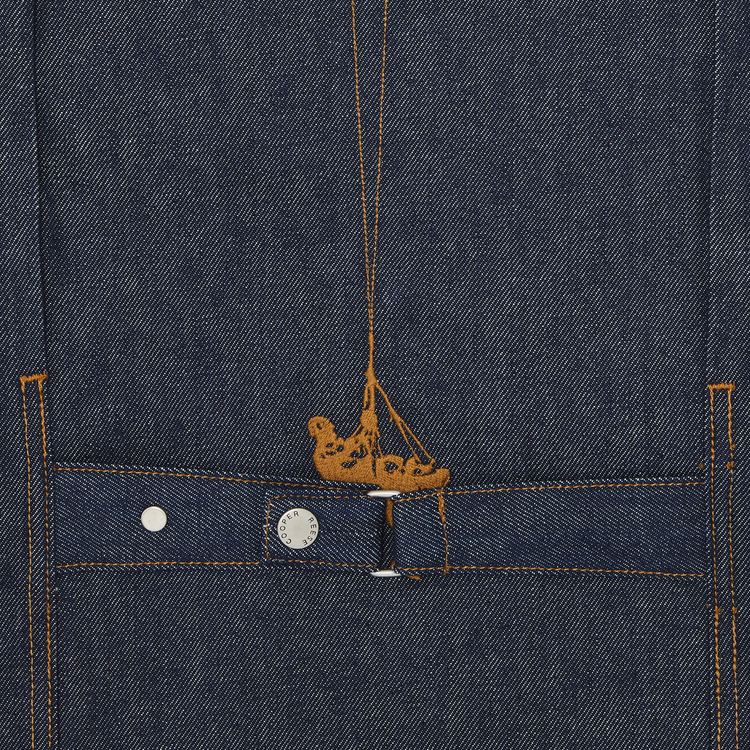 Reese Cooper Smokejumper Embroidered Raw Denim Jacket Multicolor