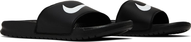 Benassi Swoosh Slide Black White