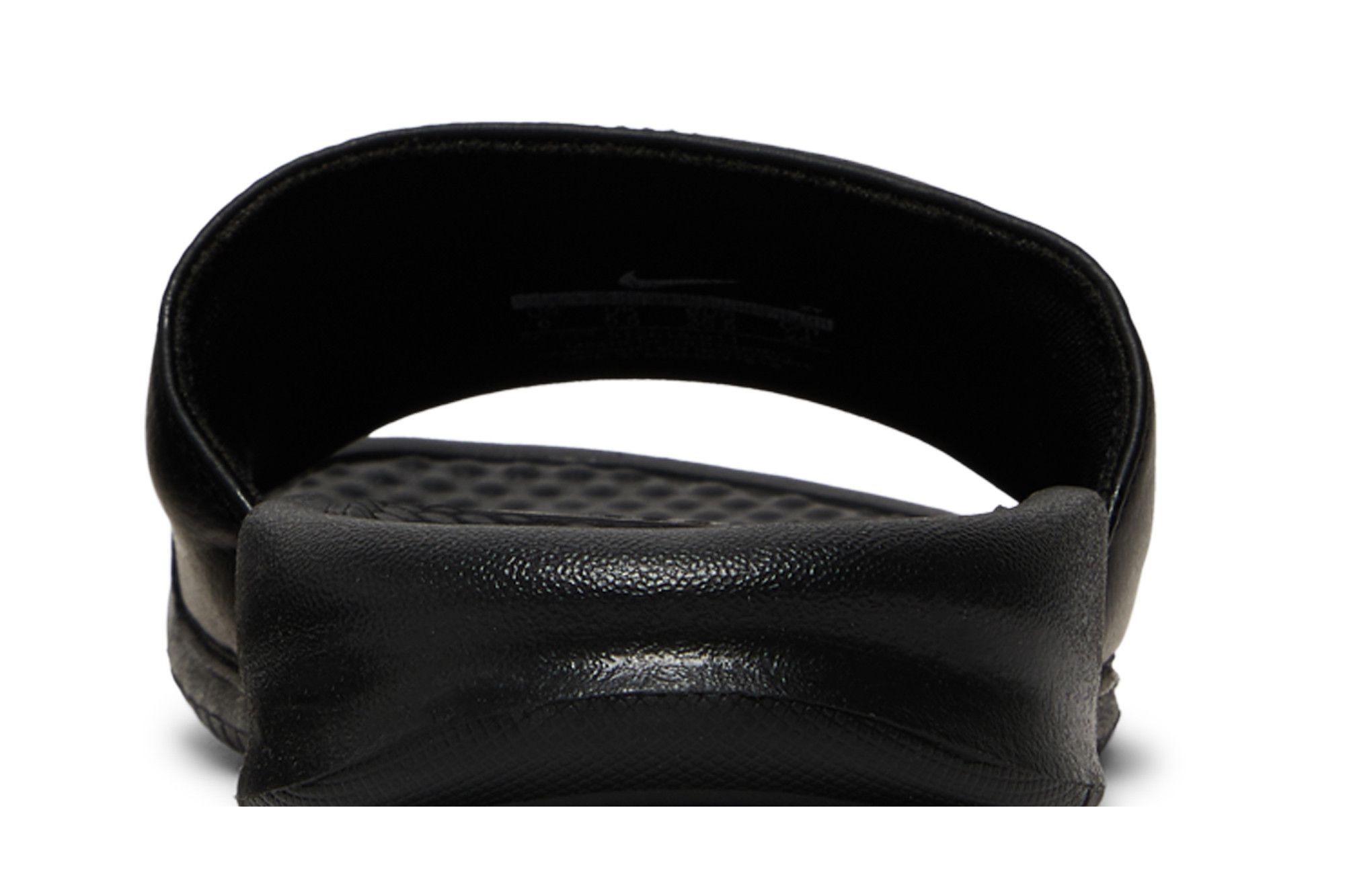 Size 10.0 Benassi Swoosh Slide Black White