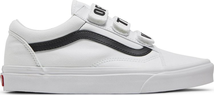 VANS OFF THE WALL SKATE OLD SKOOL SHOES WHITE/GRAY CUSTOM ANARCHY
