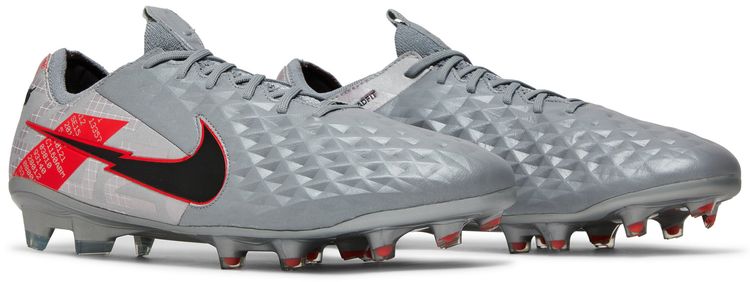 Nike Tiempo Legend 8 Elite FG Metallic Grey Crimson