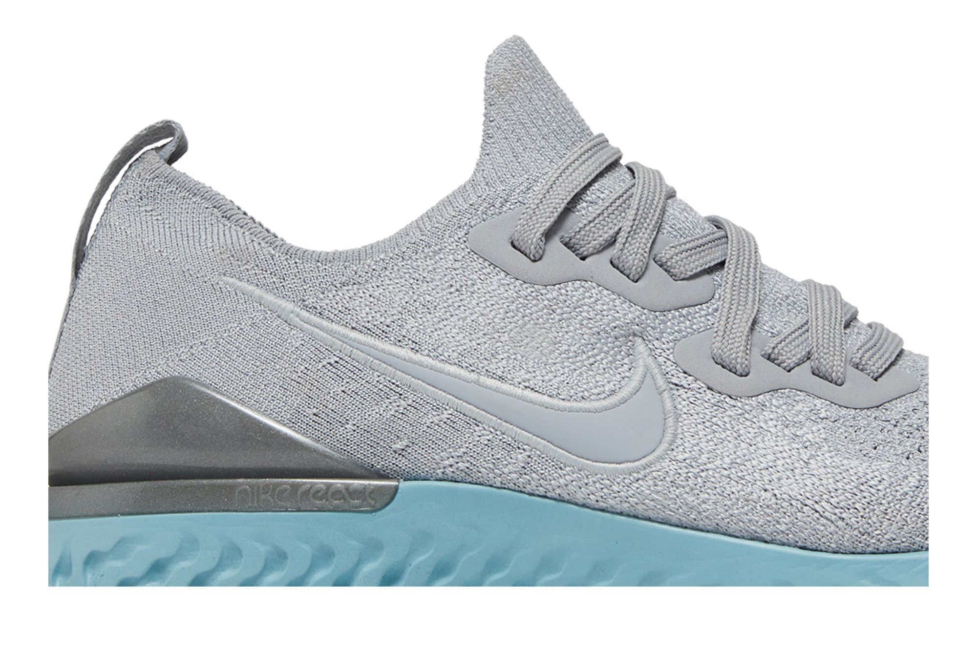 Buy Wmns Epic React Flyknit 2 Wolf Grey Ocean Bliss BQ8927 007 GOAT