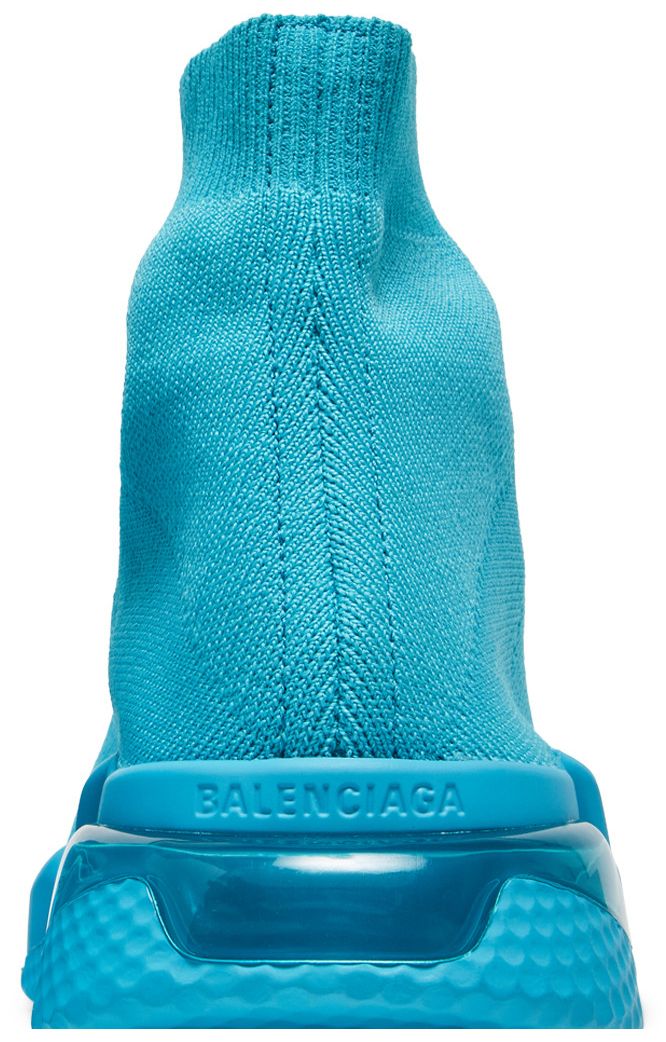 Balenciaga Wmns Speed Sneaker Clear Sole   Light Blue