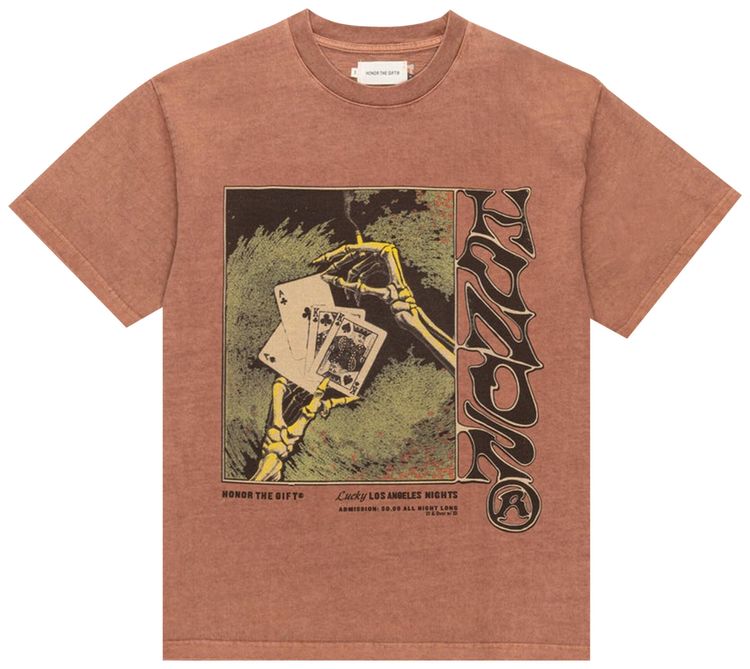 Honor The Gift Lucky Hand Tee Terracotta