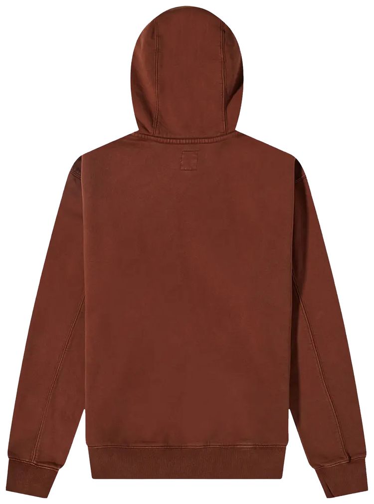 Brain Dead Collegiate Zip Hoodie Chocolate