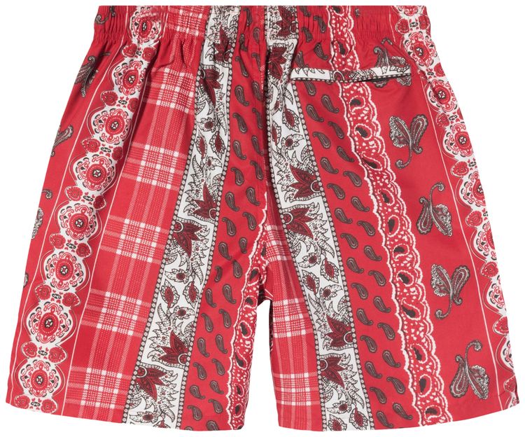 Stussy Paisley Plaid Stock Water Short Red