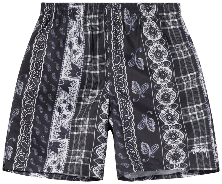 Stussy Paisley Plaid Stock Water Short Black