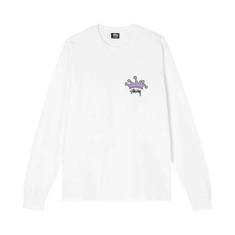 Stussy S Crown Long Sleeve White