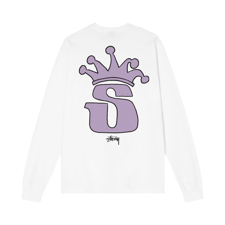 Stussy S Crown Long Sleeve White