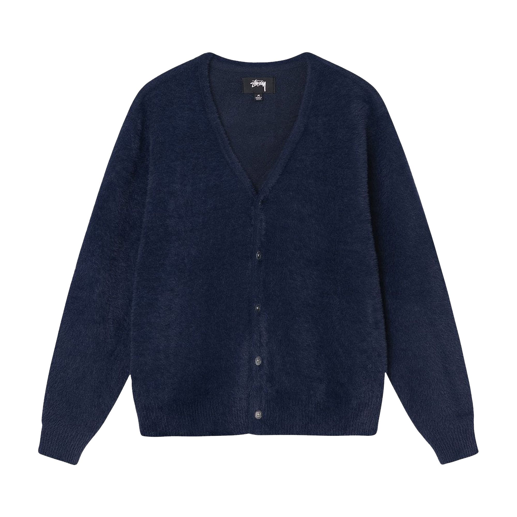 stussy shaggy cardigan blue 【公式通販】