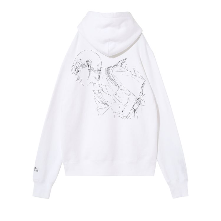 Undercover x Evangelion Printing Hoodie White