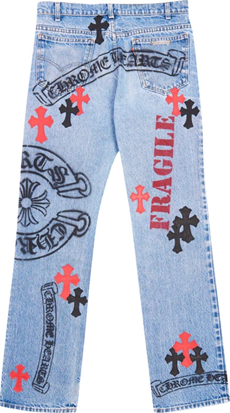 Vintage Chrome Hearts x Levis Stencil Cross Patch Denim Blue