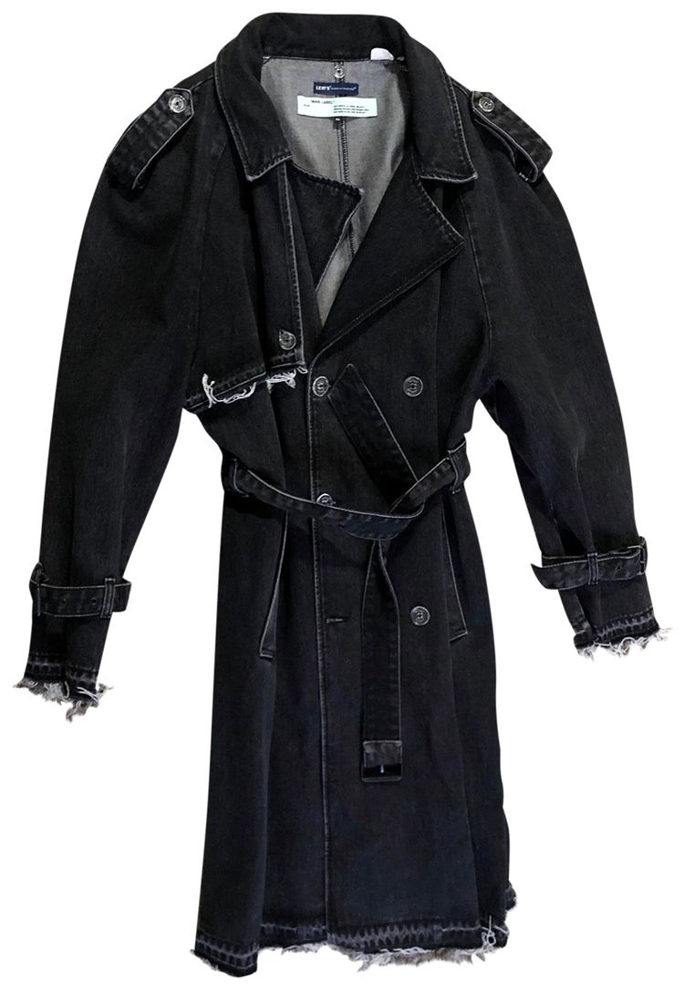 Off White x Levis Denim Duster Coat Black