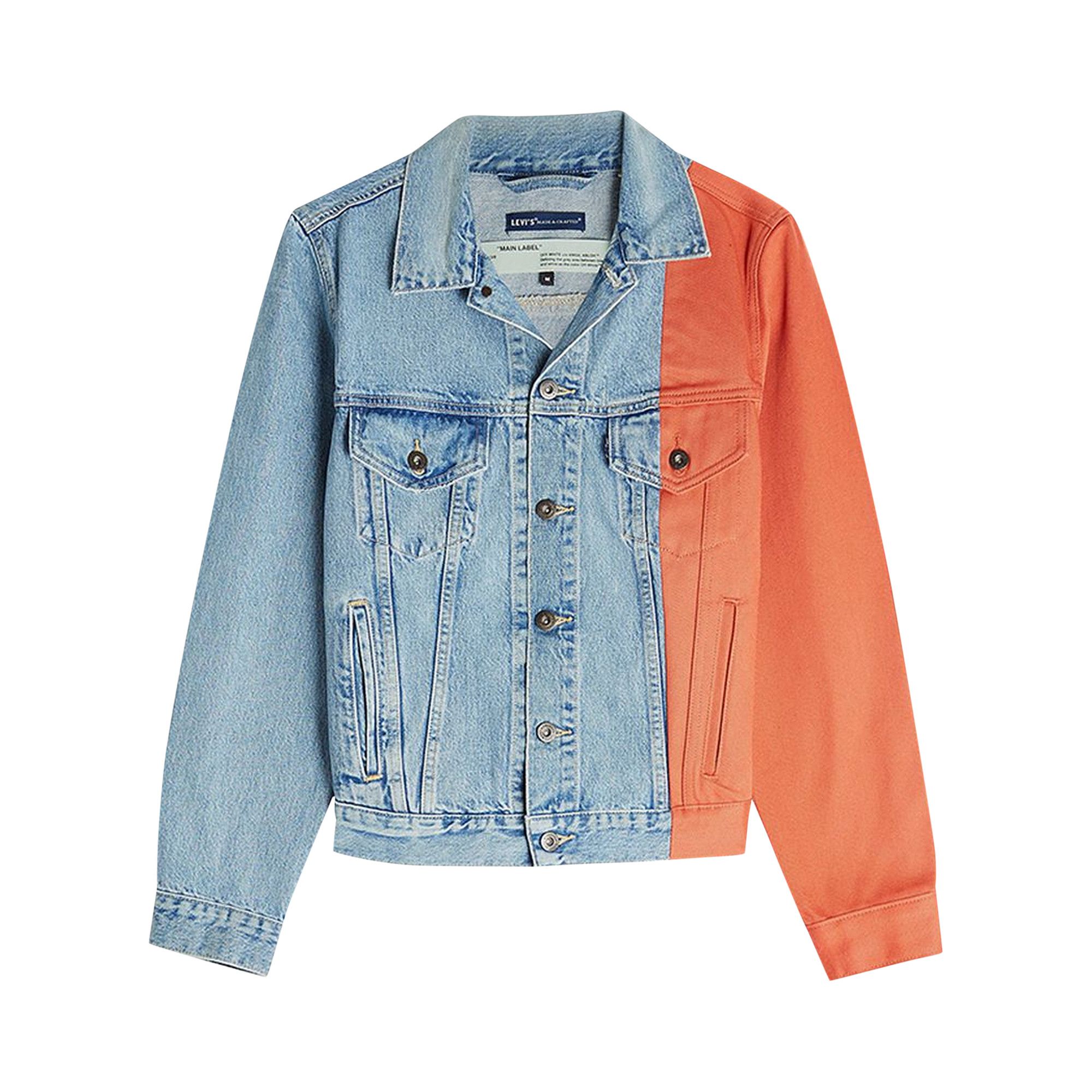 Buy Off White x Levi s Denim Trucker Jacket Blue Orange 0069 100000306XLDT BLUE GOAT