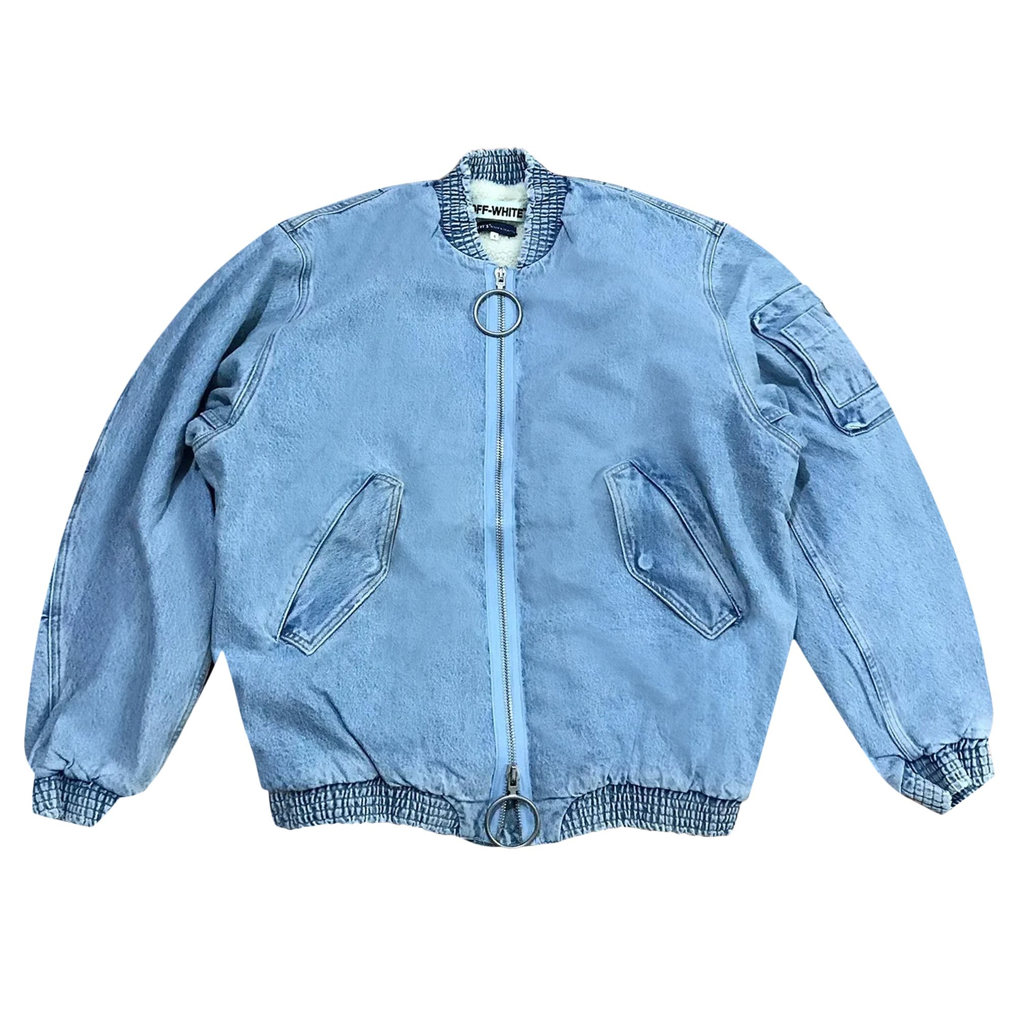 Buy Off White x Levi s Denim Bomber Jacket Blue 0069