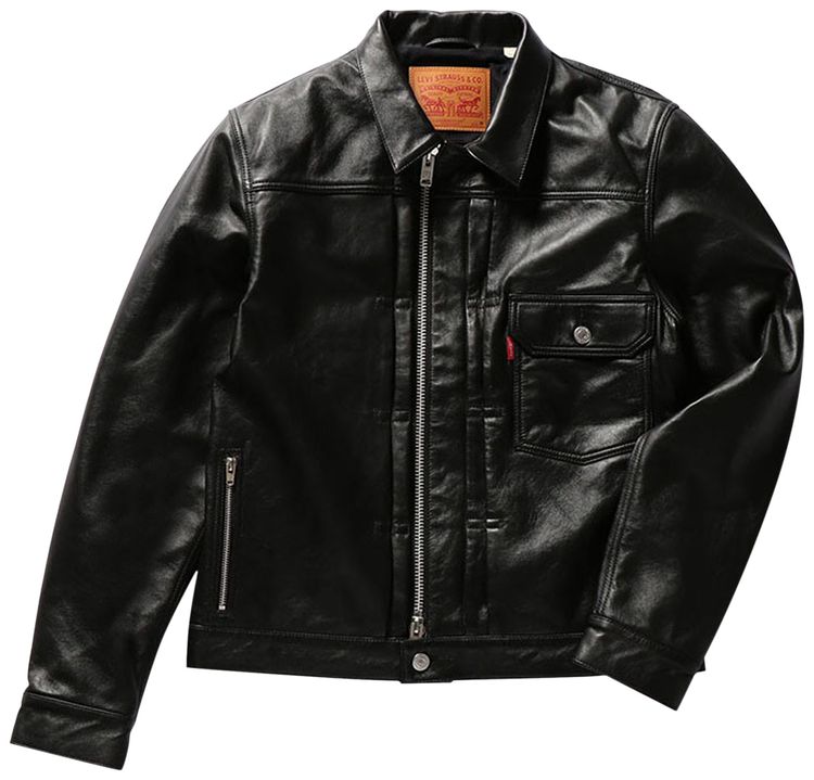 Undercover x Levis Type 1 Leather Jacket Black