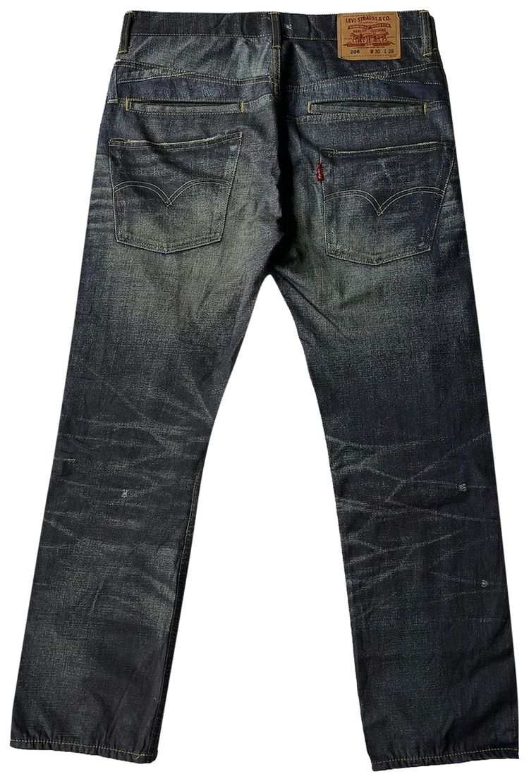 Comme des Garcons x Junya Watanabe MAN x Levis Printed Damage Denim Jeans Blue