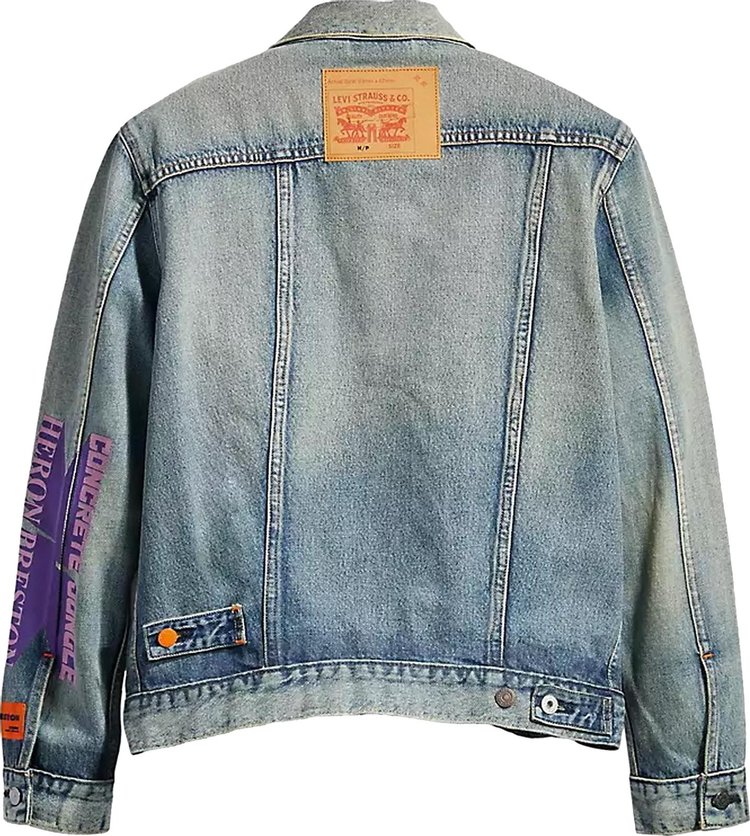 Heron Preston x Levis Trucker Jacket Indigo Medium Wash