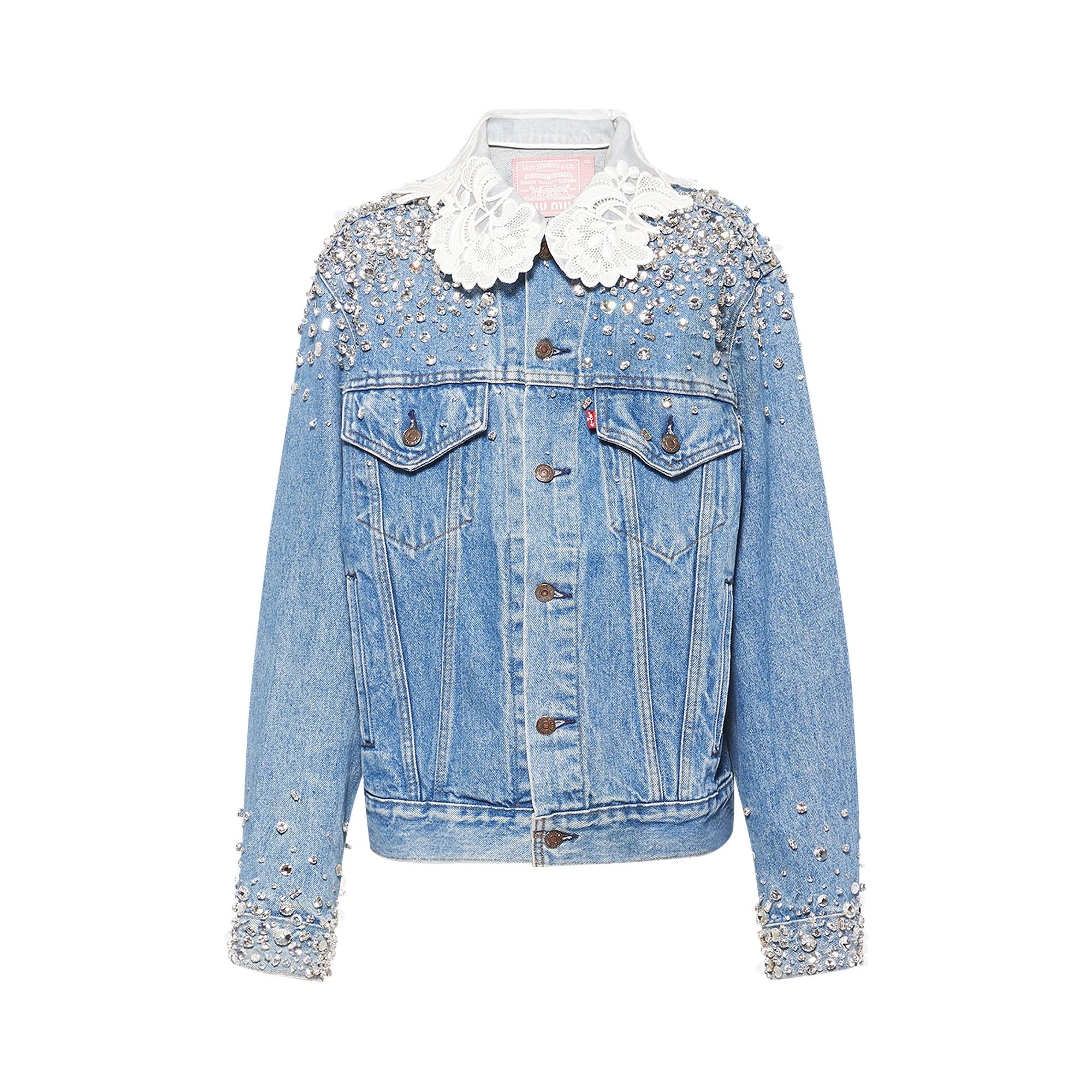 Buy Miu Miu x Levi's Denim Trucker Jacket 'Blue' - GWB112 1YXE 