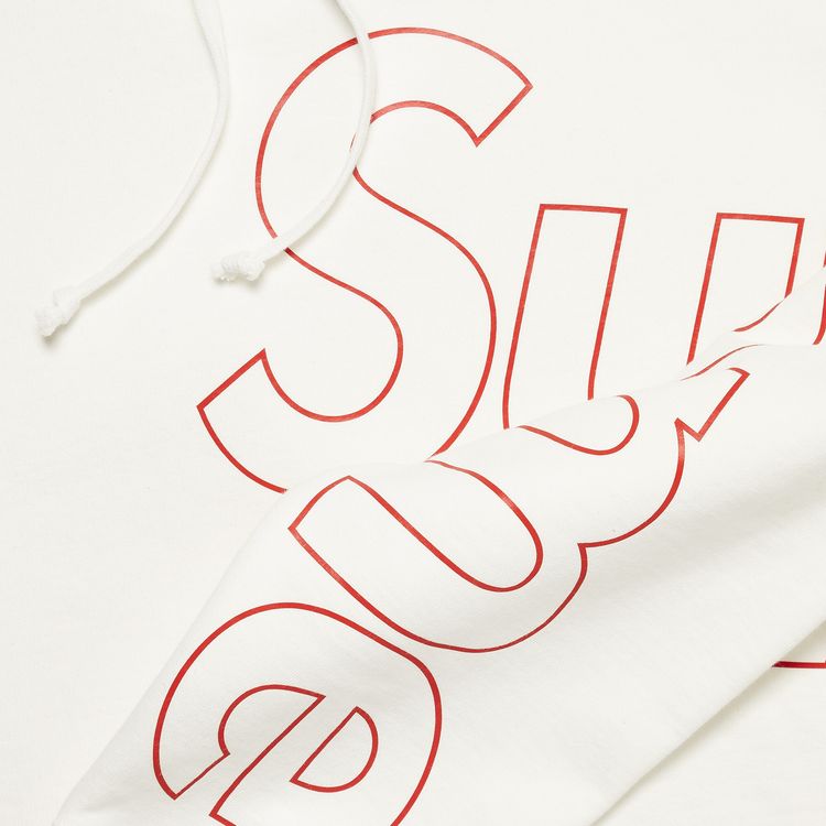 Supreme Reflective Hooded Sweatshirt White